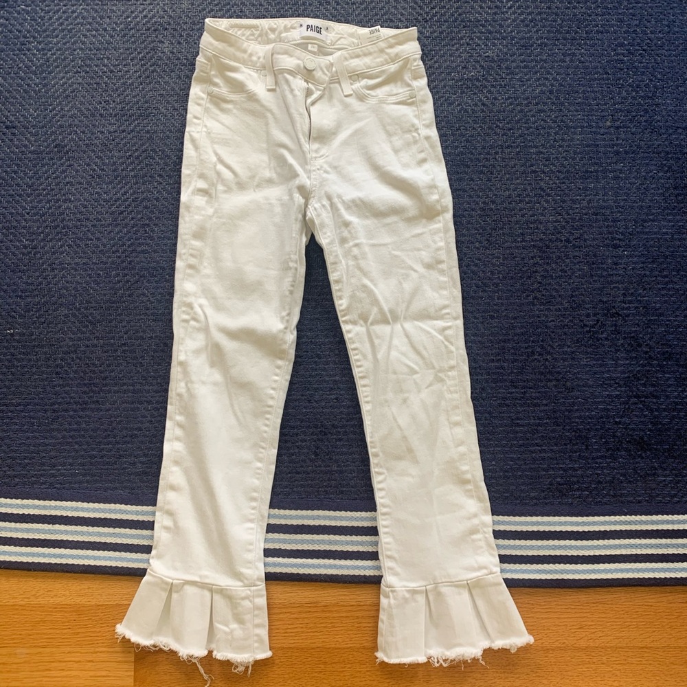 PAIGE WHITE DENIM JEANS
